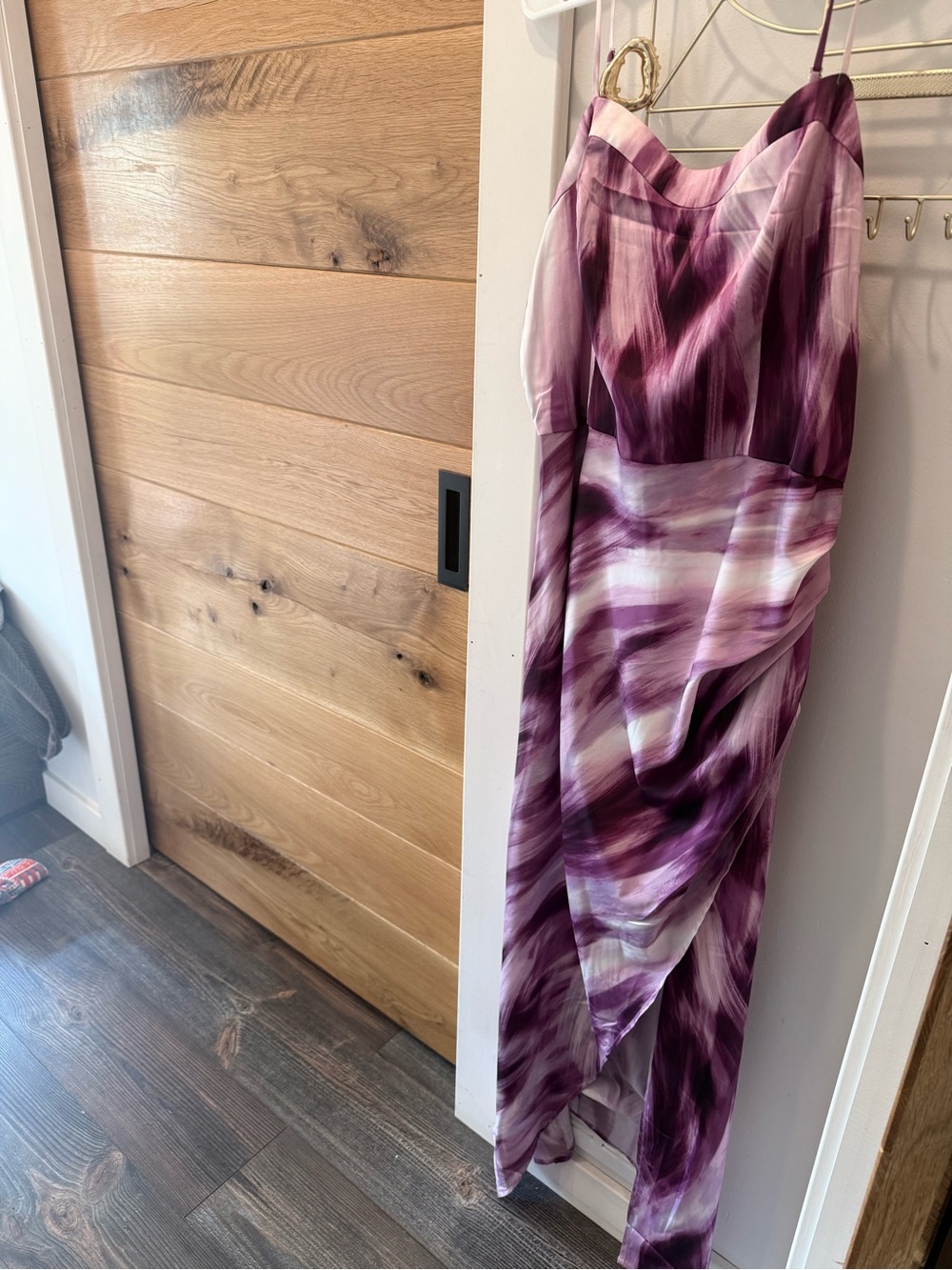 Express Purple & White Maxi Dress
